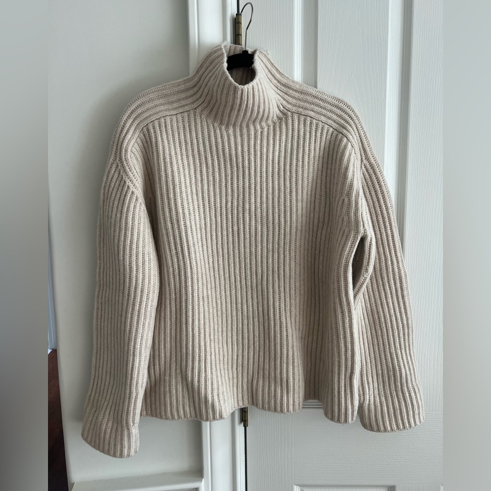 Acne Studios Beige Wool Turtleneck Sweater